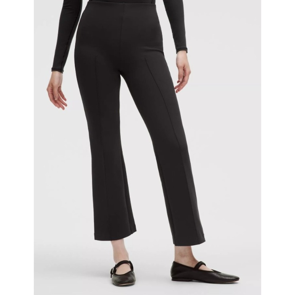 Lululemon XL Straight Leg Space Saver Stretch Pants Black Pull On Athleisure